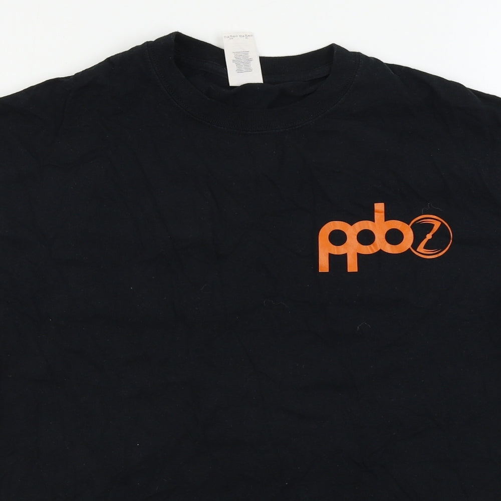 Mens UK Size M Gildan Black  T-Shirt