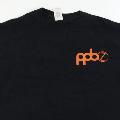 Mens UK Size M Gildan Black  T-Shirt