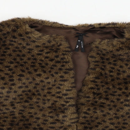 NEXT  Girls Brown Animal Print  Jacket Coat Size 10 Years