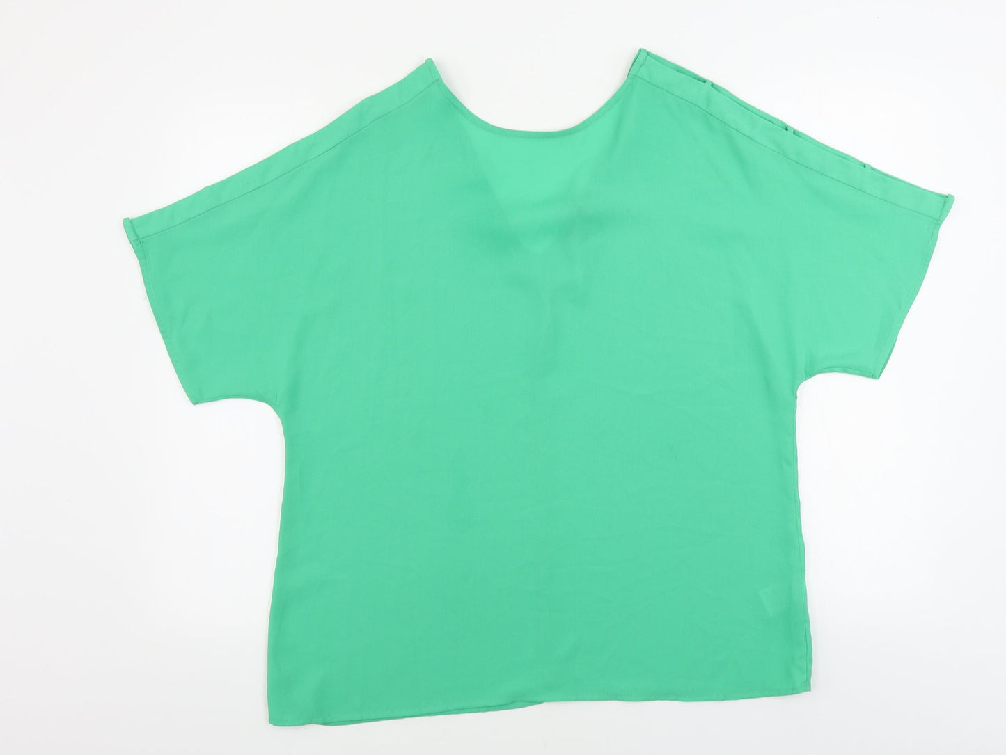 Womens UK Size 14 Peacocks Green Basic Blouse