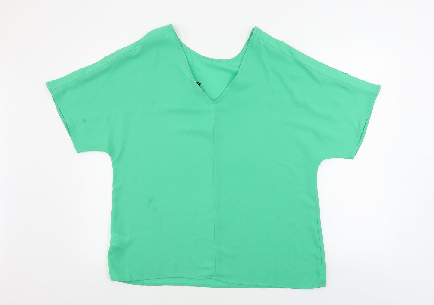 Womens UK Size 14 Peacocks Green Basic Blouse