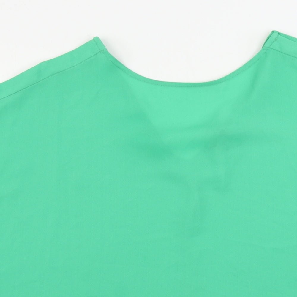 Womens UK Size 14 Peacocks Green Basic Blouse