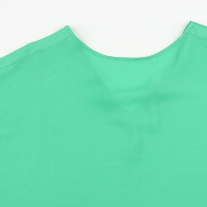 Womens UK Size 14 Peacocks Green Basic Blouse