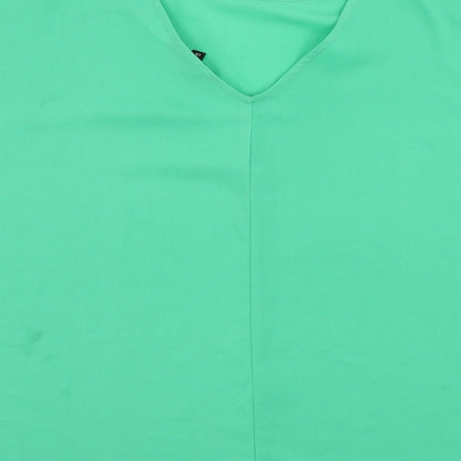 Womens UK Size 14 Peacocks Green Basic Blouse