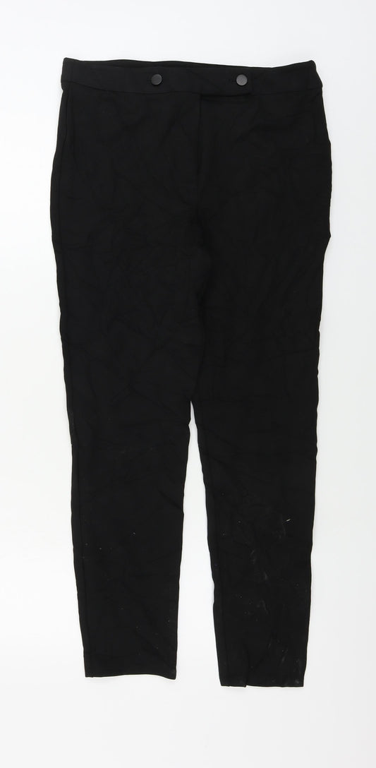 Womens UK Size 12 Papaya Regular Fit  Black Trousers