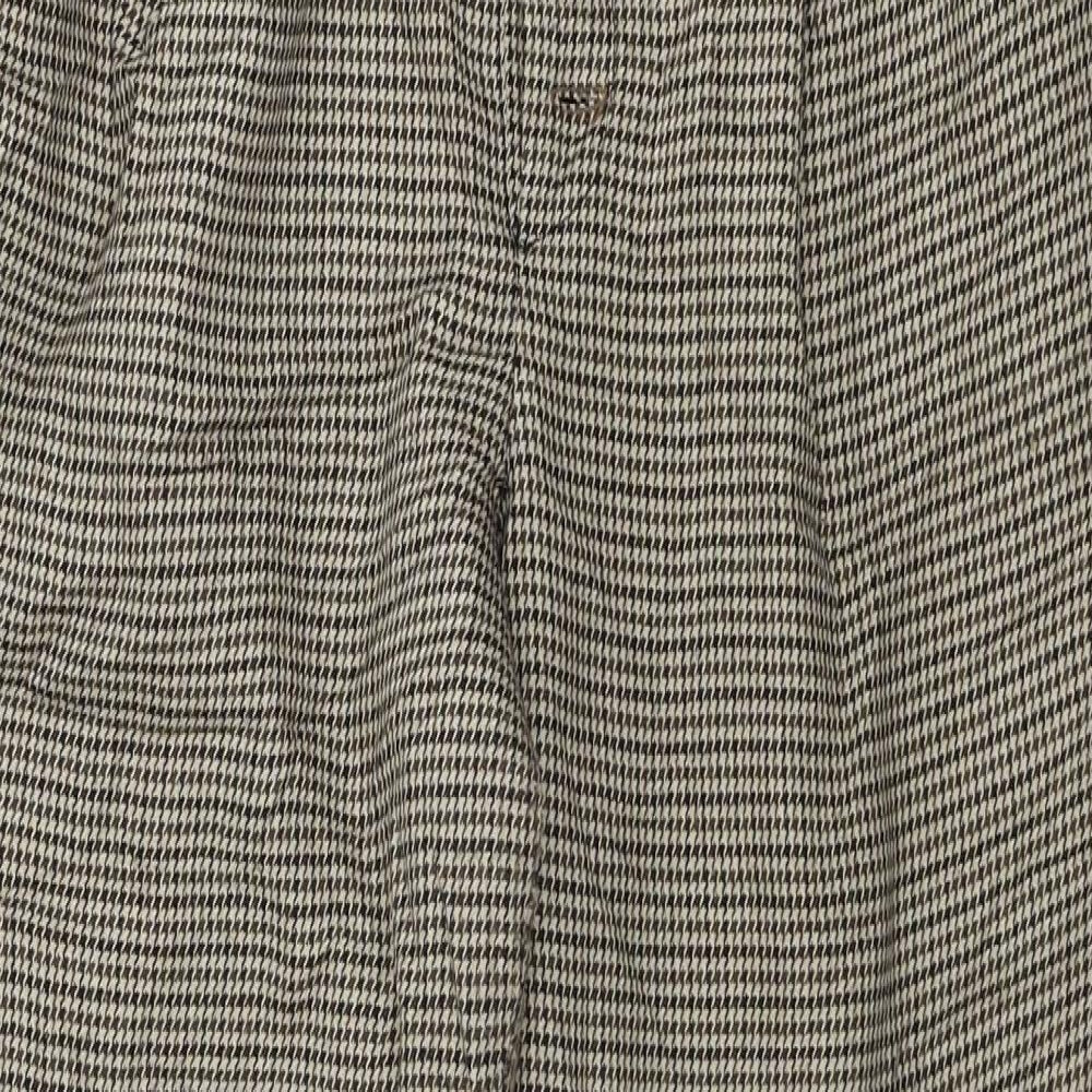 New Look Womens Beige Check  Trousers  Size 10 L25 in