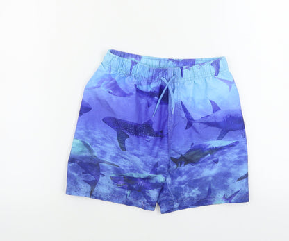 urban outlaws   Boys Blue Animal Print  Bermuda Shorts Size 11-12 Years