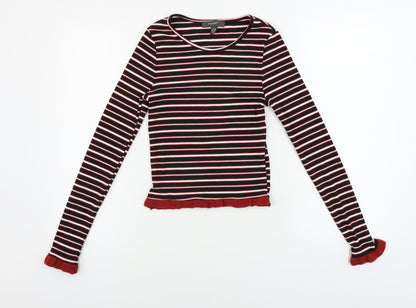 Primark  Womens Black Striped  Pullover Jumper Size XS