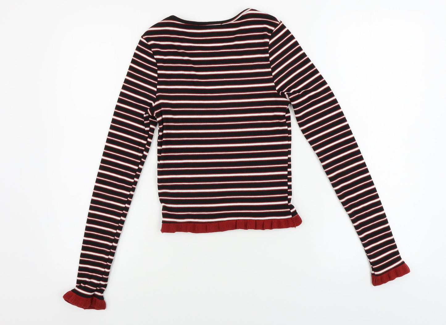 Primark  Womens Black Striped  Pullover Jumper Size XS