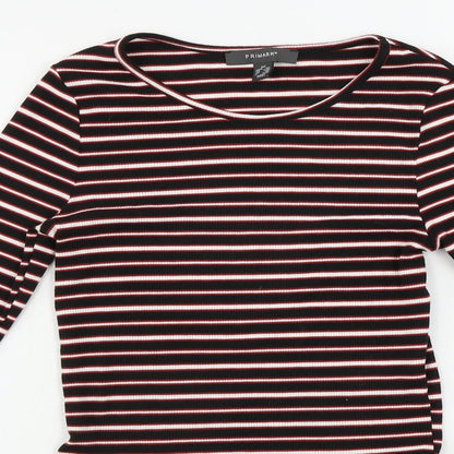 Primark  Womens Black Striped  Pullover Jumper Size XS