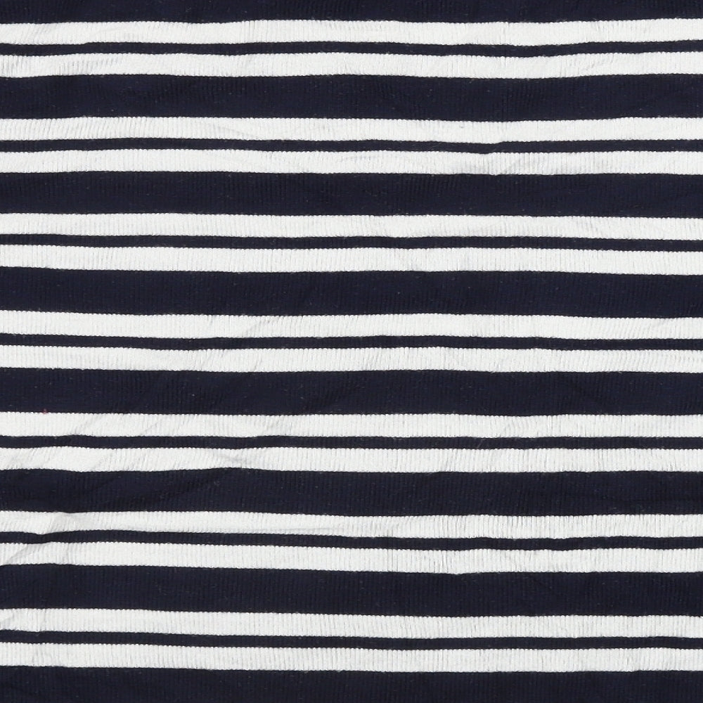 TU Womens White Striped  Pullover Jumper Size 8