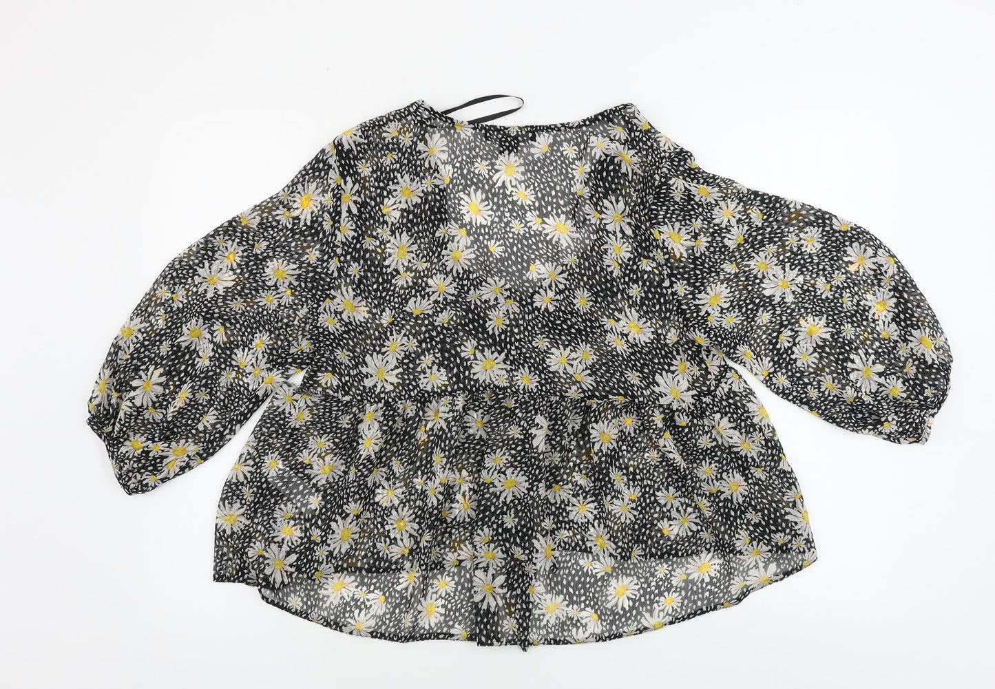 Primark  Womens Grey Floral  Basic Blouse Size 8