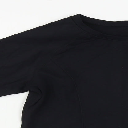 Womens UK Size S Preworn Black Basic T-Shirt