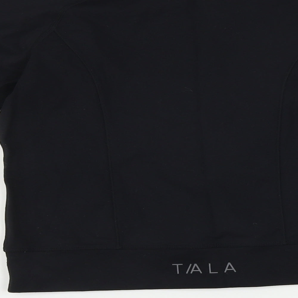 Womens UK Size S Preworn Black Basic T-Shirt