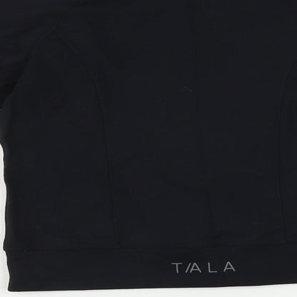Womens UK Size S Preworn Black Basic T-Shirt