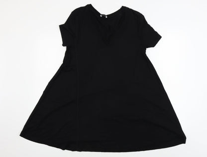 Womens UK Size S Zara Black Basic Blouse
