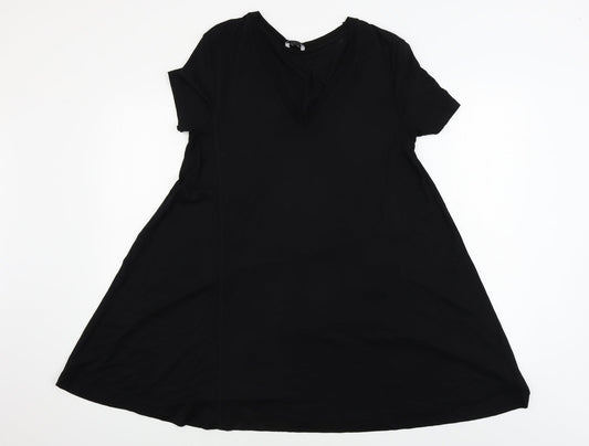 Womens UK Size S Zara Black Basic Blouse