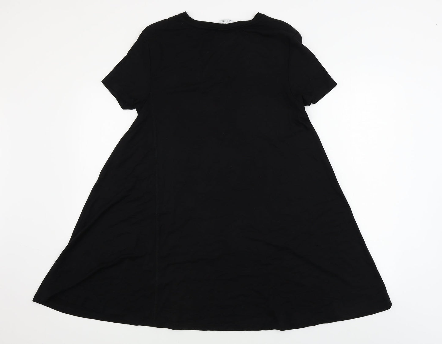 Womens UK Size S Zara Black Basic Blouse