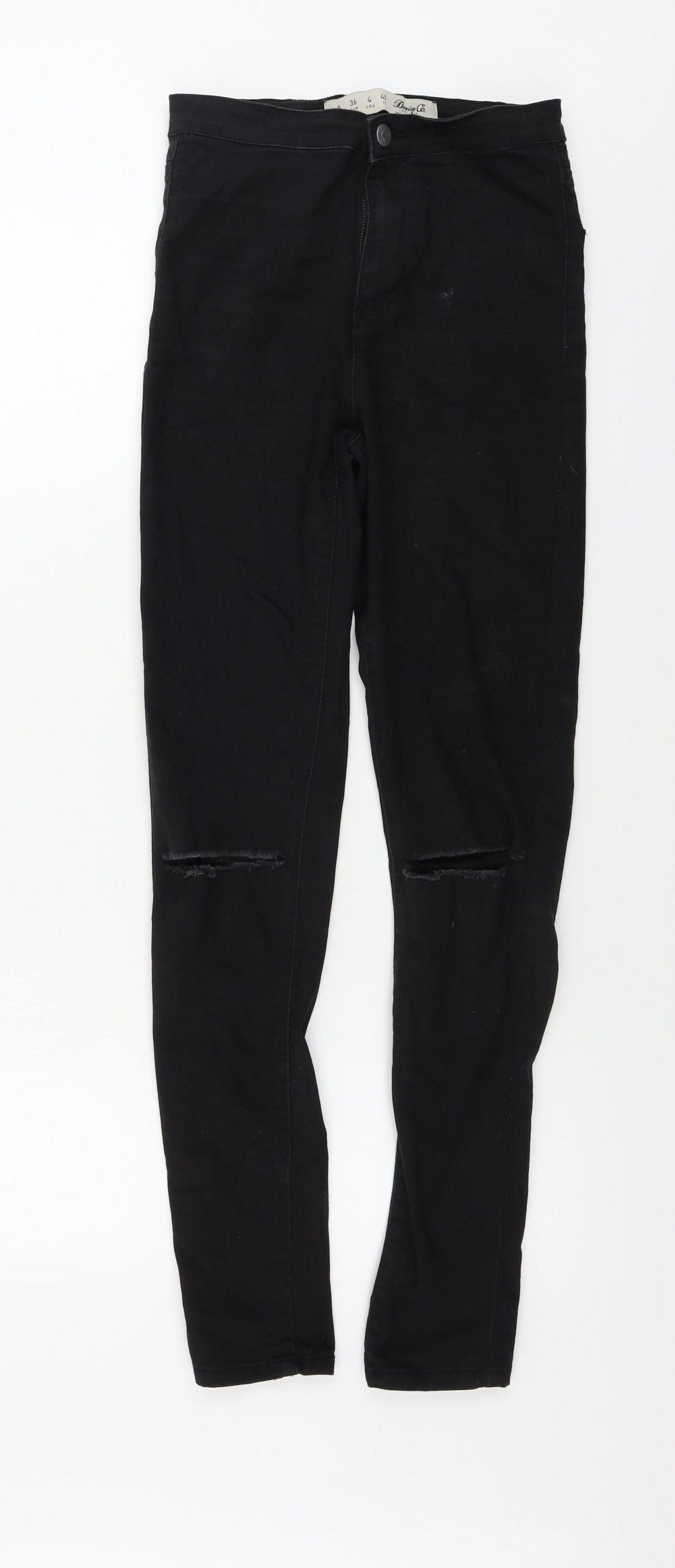 denim co Womens Black   Straight Jeans Size 8 L28 in