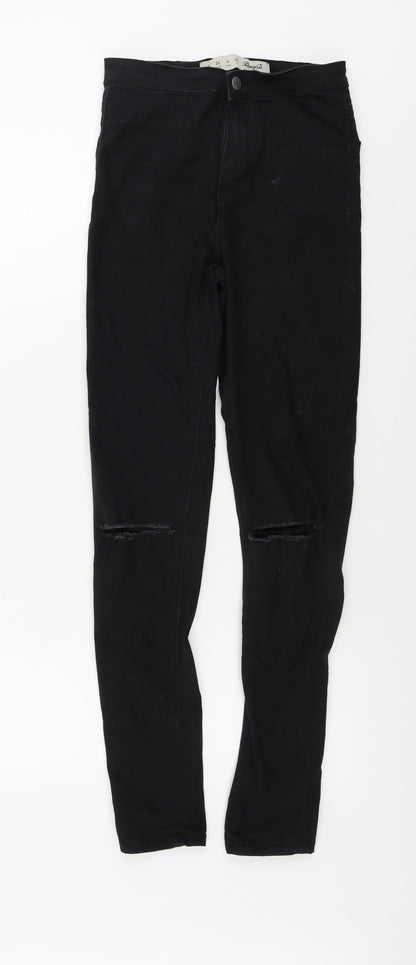 denim co Womens Black   Straight Jeans Size 8 L28 in