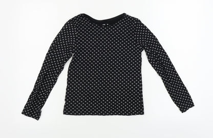 yd Girls Black   Basic T-Shirt Size 9-10 Years
