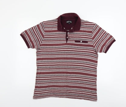 Sandstone & Co Men  Mens Red Geometric   Polo Size S
