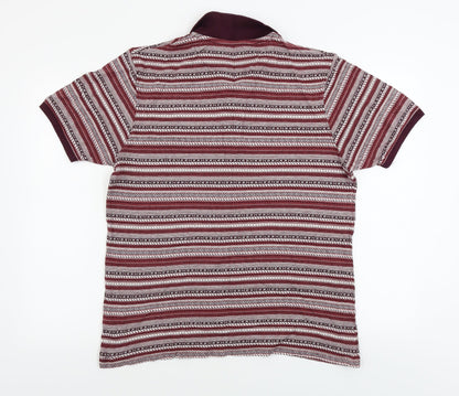 Sandstone & Co Men  Mens Red Geometric   Polo Size S