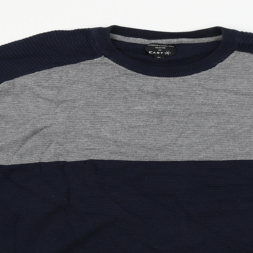 Easy  Mens Blue   Pullover Jumper Size XL