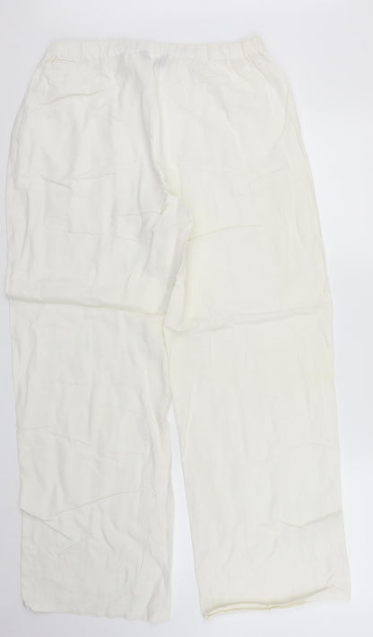 H&H Fashion Womens Ivory   Trousers  Size L L27 in