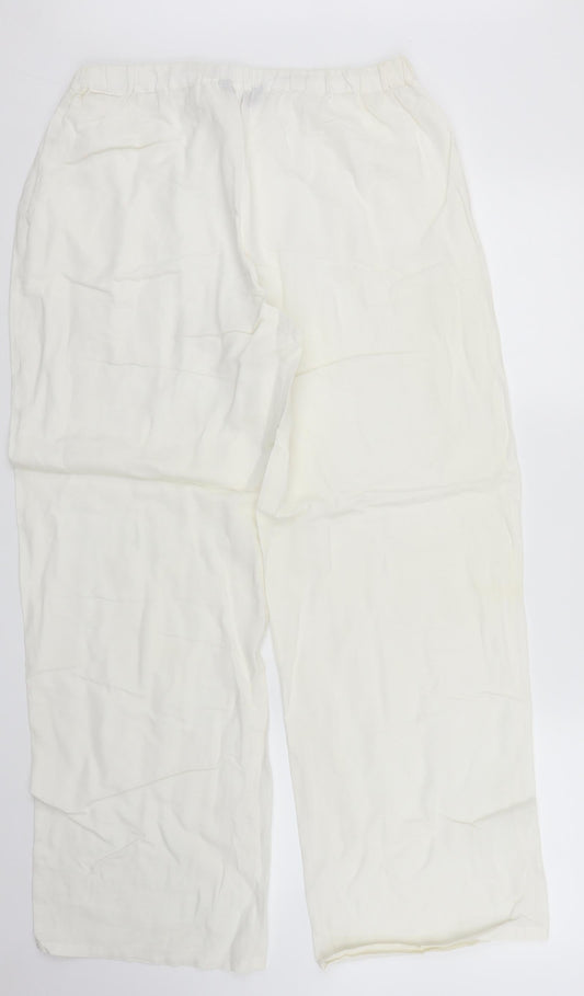 H&H Fashion Womens Ivory   Trousers  Size L L27 in