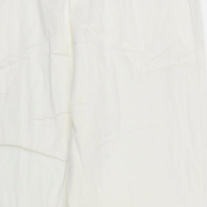 H&H Fashion Womens Ivory   Trousers  Size L L27 in