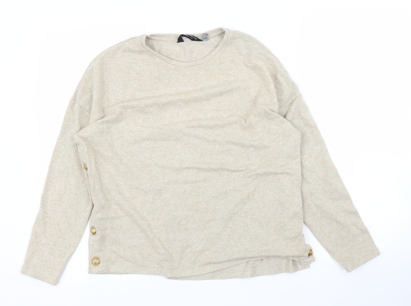 Dorothy Perkins Womens Beige   Pullover Jumper Size 10