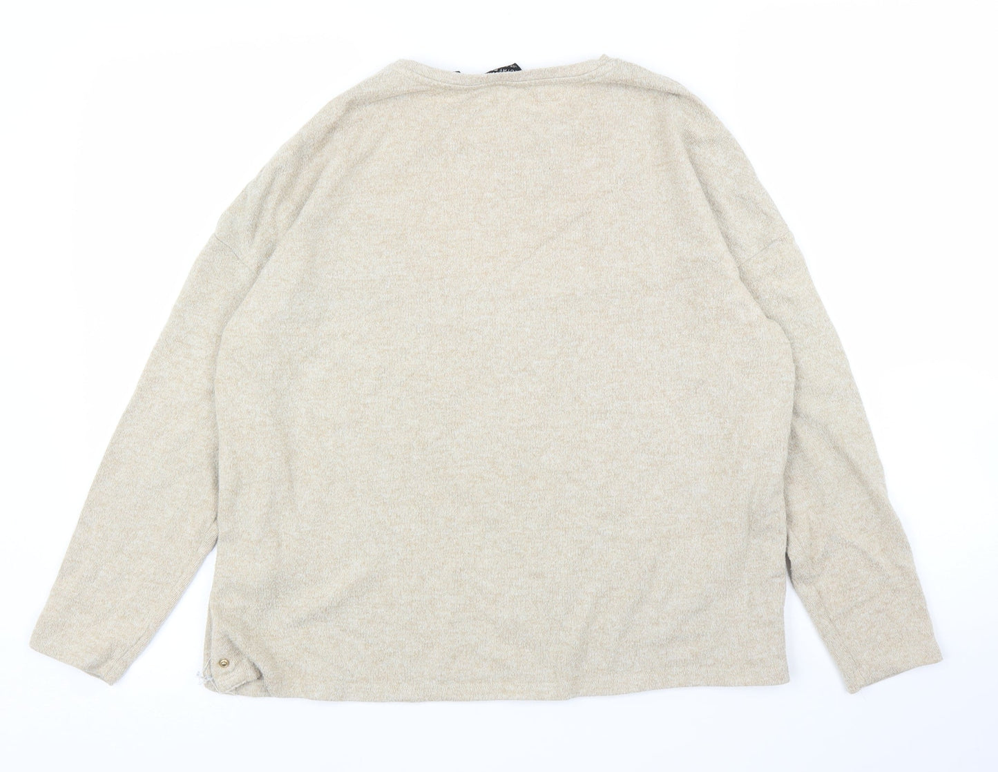Dorothy Perkins Womens Beige   Pullover Jumper Size 10