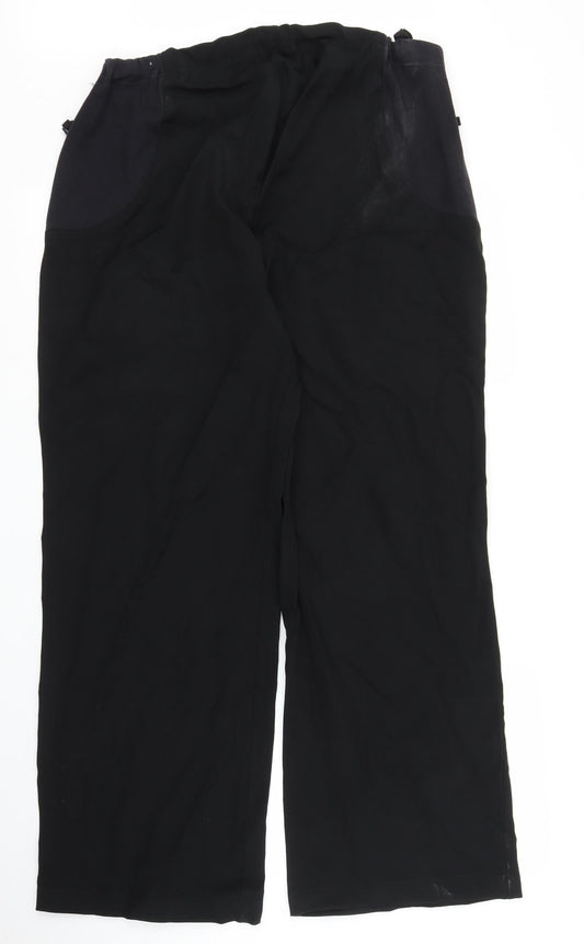 Womens UK Size 16 Preworn Regular Fit  Black Trousers