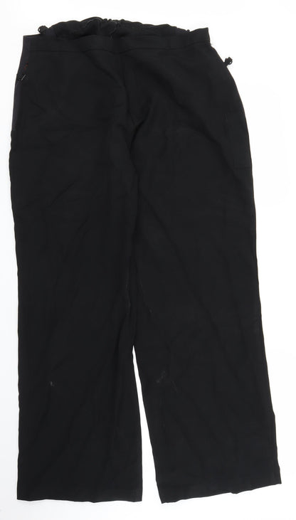 Womens UK Size 16 Preworn Regular Fit  Black Trousers