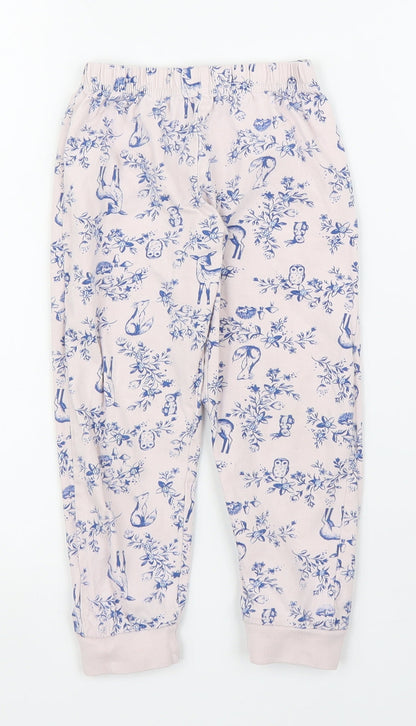 Nutmeg Girls Pink Solid  Capri Pyjama Pants Size 3-4 Years