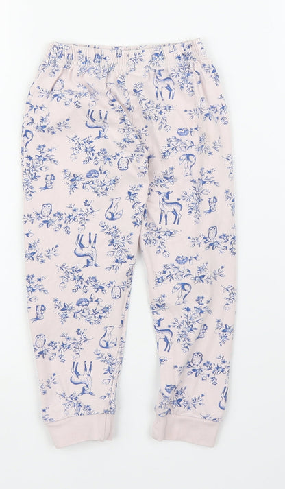 Nutmeg Girls Pink Solid  Capri Pyjama Pants Size 3-4 Years