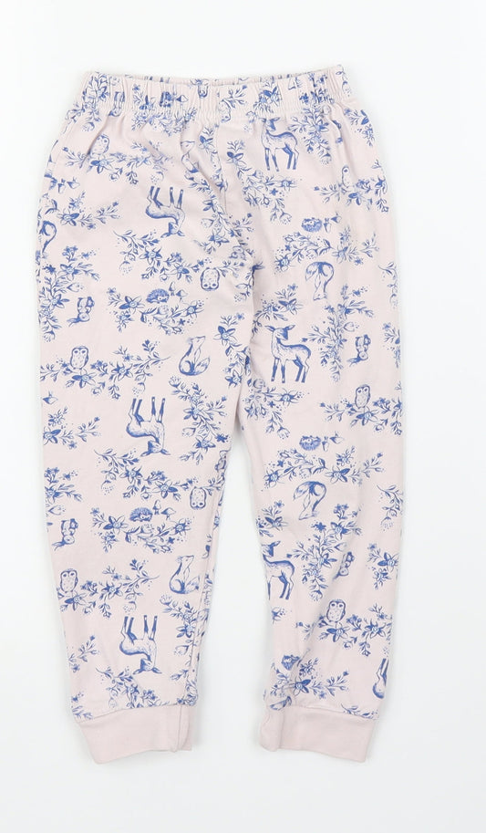 Nutmeg Girls Pink Solid  Capri Pyjama Pants Size 3-4 Years