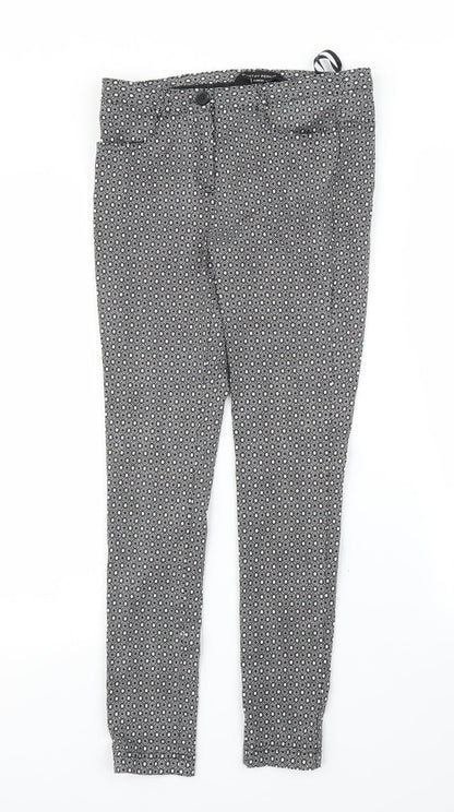 Womens UK Size 8 Dorothy Perkins Regular Fit Carrot Grey Trousers
