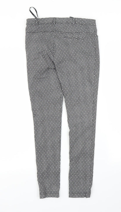 Womens UK Size 8 Dorothy Perkins Regular Fit Carrot Grey Trousers
