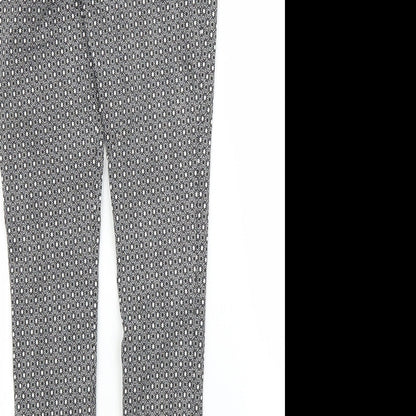 Womens UK Size 8 Dorothy Perkins Regular Fit Carrot Grey Trousers