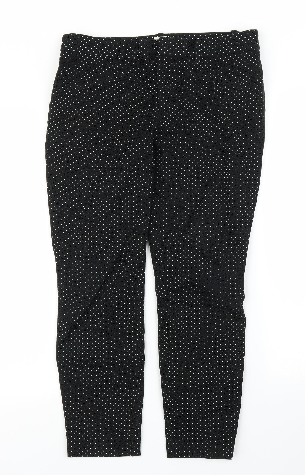 Womens UK Size 8 Gap Regular Fit Pedal Pusher Black Trousers