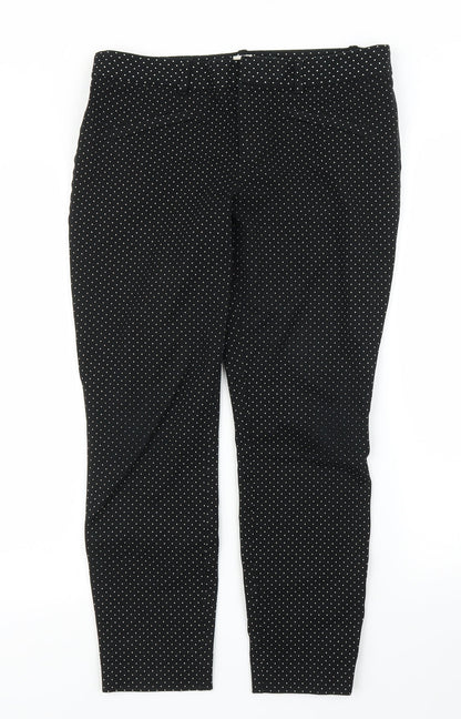 Womens UK Size 8 Gap Regular Fit Pedal Pusher Black Trousers