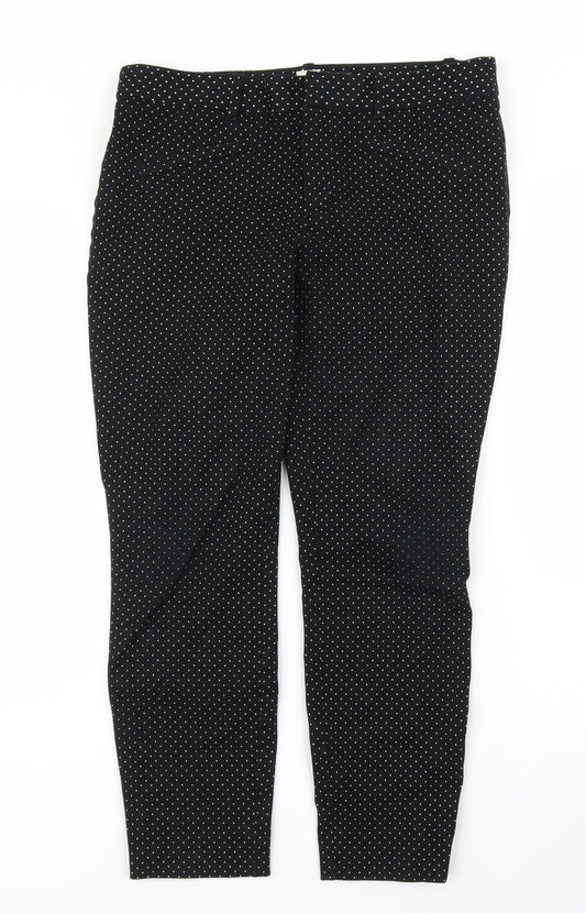 Womens UK Size 8 Gap Regular Fit Pedal Pusher Black Trousers