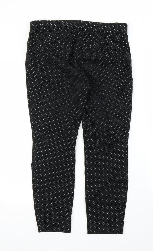Womens UK Size 8 Gap Regular Fit Pedal Pusher Black Trousers