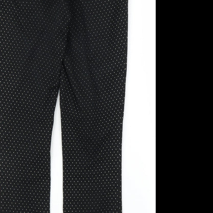 Womens UK Size 8 Gap Regular Fit Pedal Pusher Black Trousers