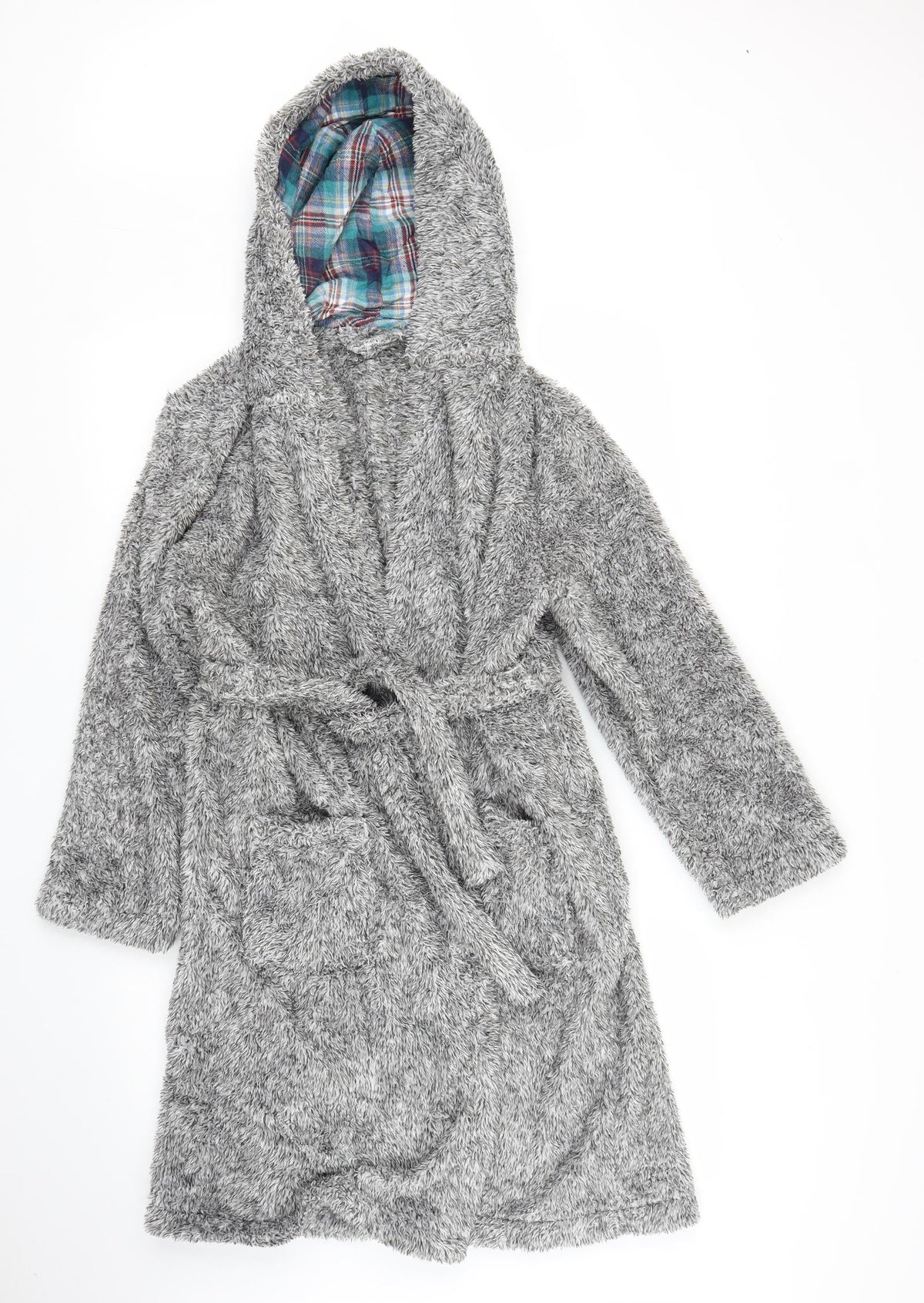 George Boys Grey Solid   Robe Size 11 Years