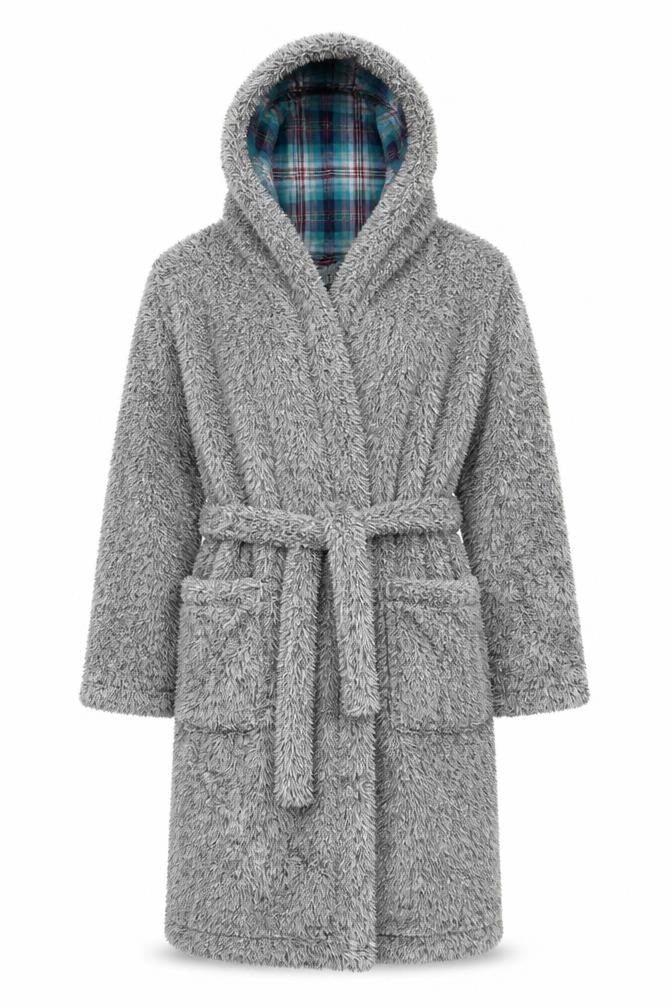 George Boys Grey Solid   Robe Size 11 Years
