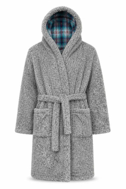 George Boys Grey Solid   Robe Size 11 Years
