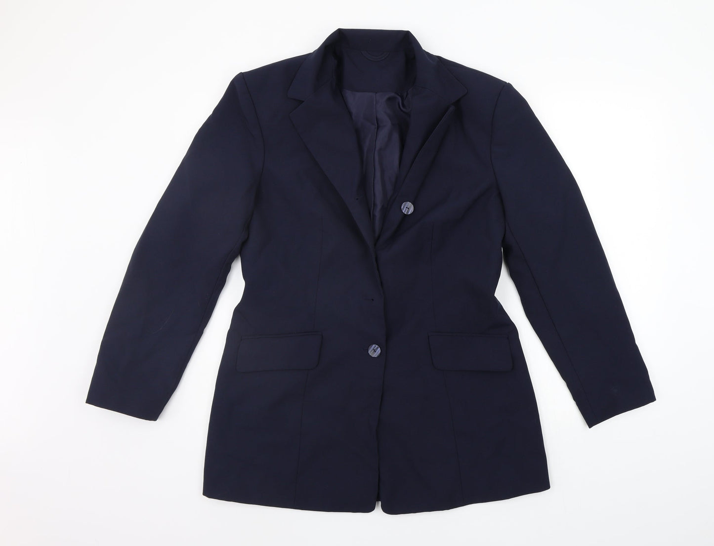 Womens UK Size 14 Preworn Regular Blue Suit Jacket